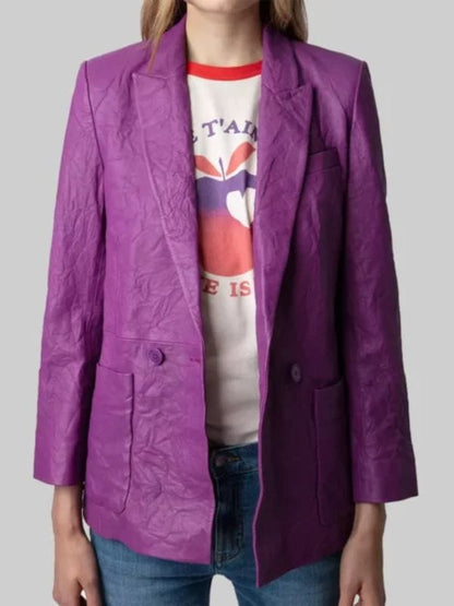 High Potential S02 Kaitlin Olson Purple Blazer