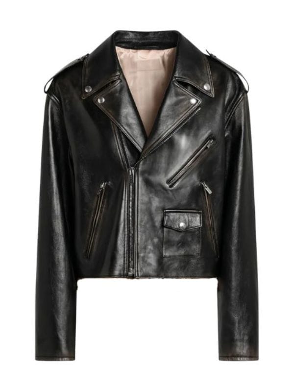 Hilary Duff Mature Black Biker Jacket