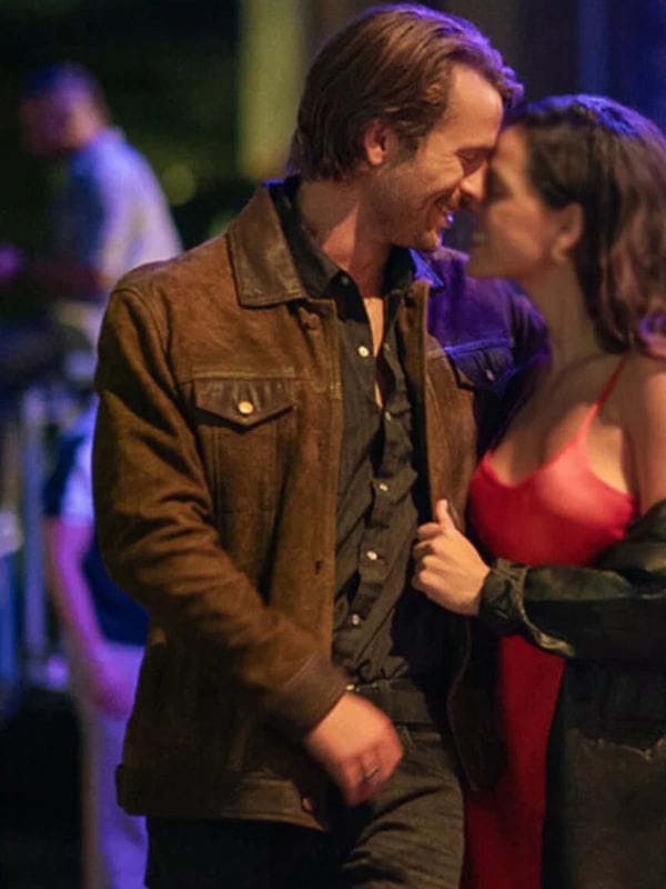 Hit Man Gary Suede Leather Jacket Brown