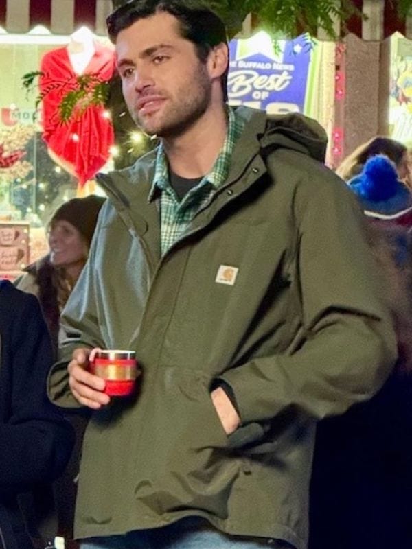 Holiday Touchdown Matthew Daddario Green Jacket