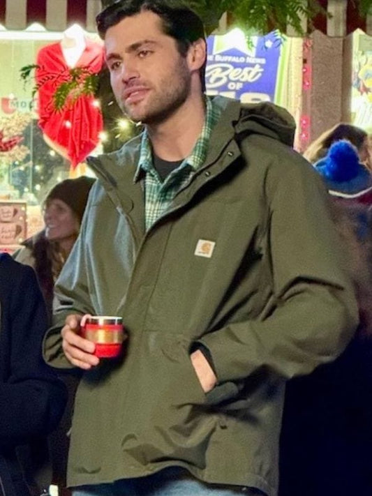 Holiday Touchdown Matthew Daddario Green Jacket