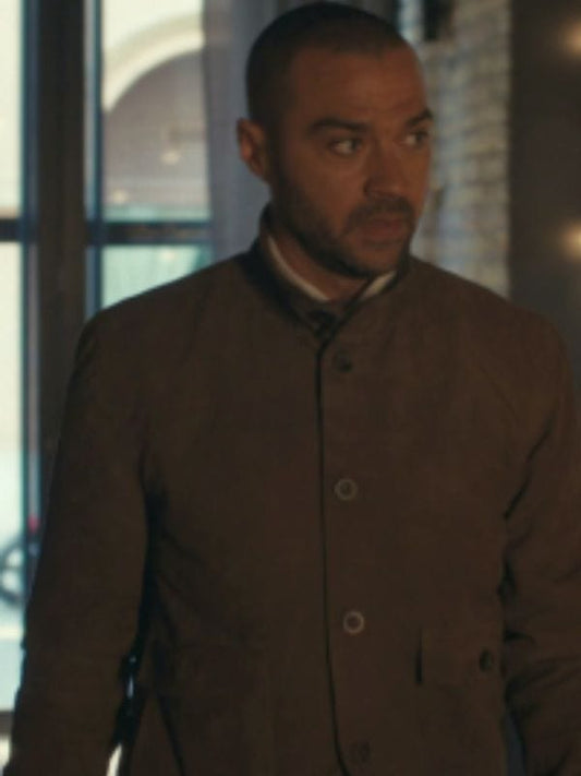 Hotel Costiera S01 Jesse Williams Brown Suede Jacket