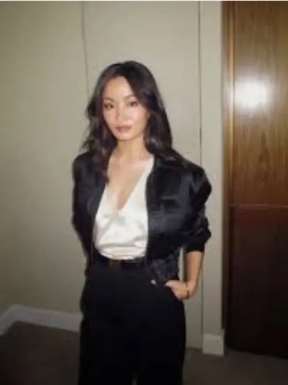 How To Rob A Bank 2026 Anna Sawai Movie Promo Satin Jacket