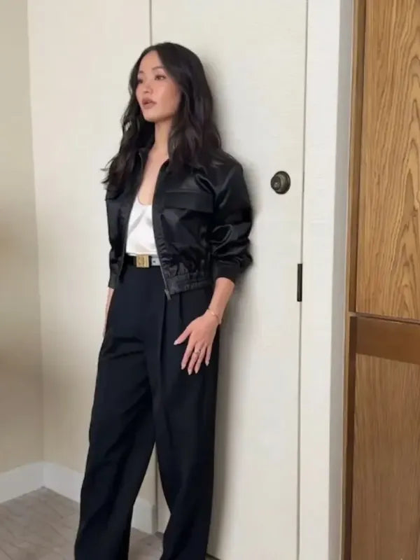 How To Rob A Bank 2026 Anna Sawai Movie Promo Satin Jacket