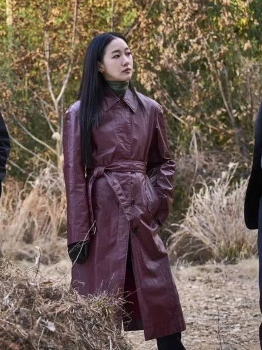Hwarim Exhuma 2024 Burgundy Trench Coat Hwarim Exhuma 2024 Burgundy Trench Coat