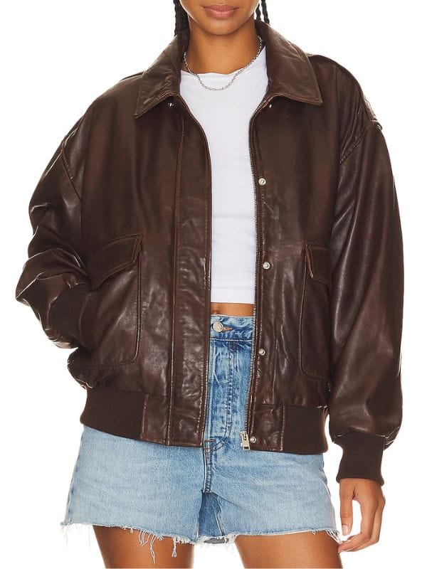 In The City S01 Lindsay’s Brown Leather Jacket
