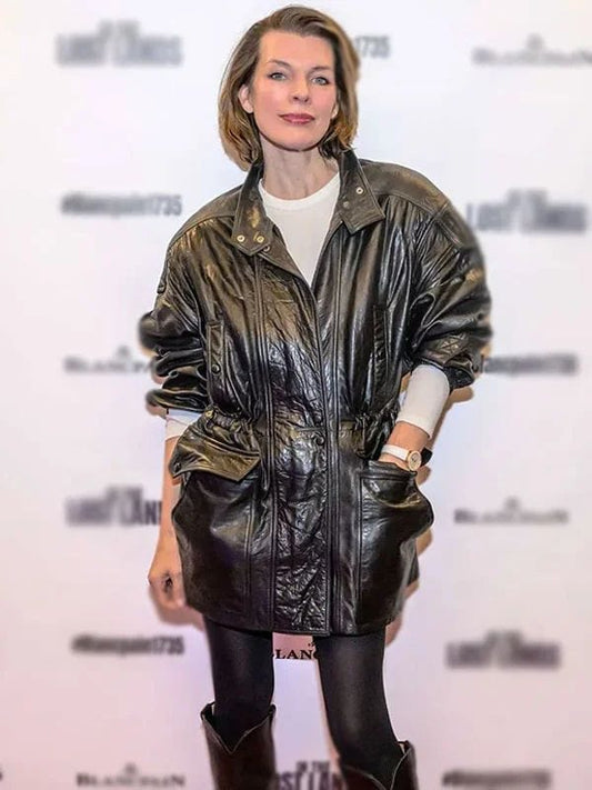 In The Lost Lands 2025 Milla Jovovich Leather Jacket In The Lost Lands 2025 Milla Jovovich Leather Jacket