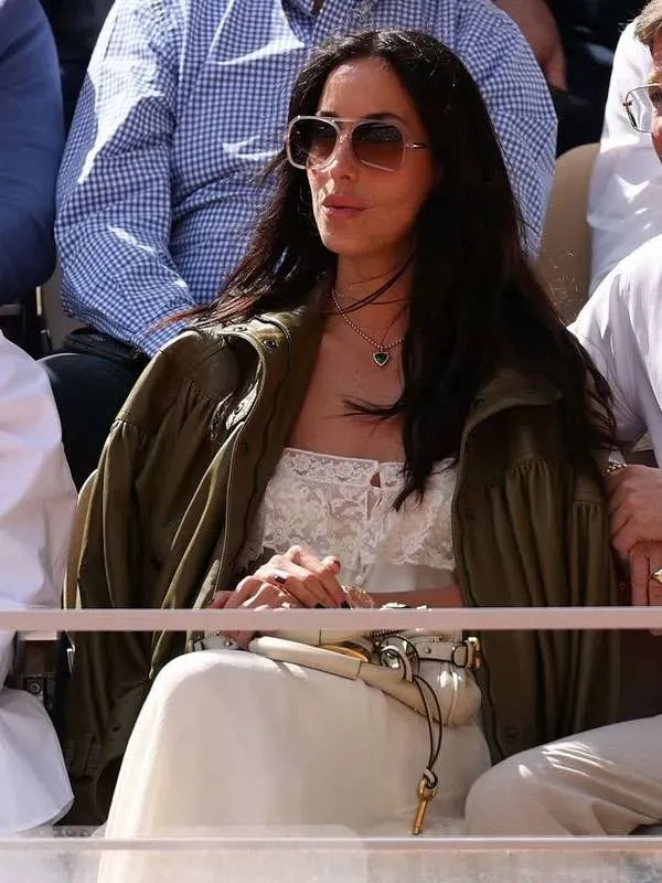 Ines de Ramon French Open 2026 Green Leather Jacket