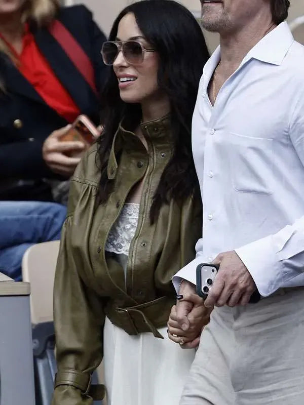 Ines de Ramon French Open 2026 Green Leather Jacket