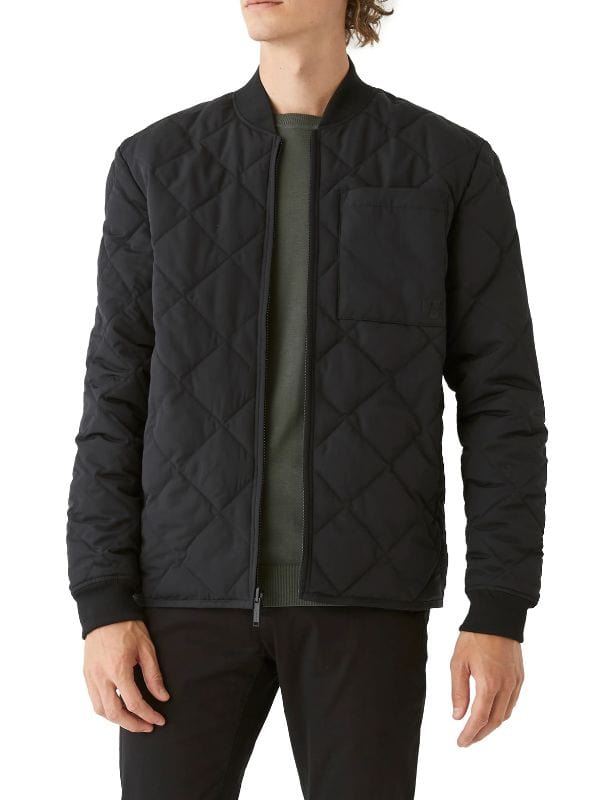 Invasion S03 Ashton Sanders Quilted Jacket Black
