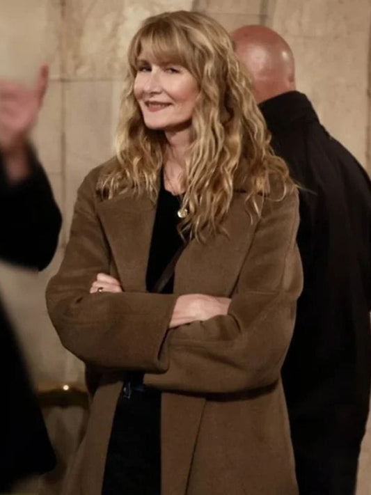 Is This Thing On Laura Dern Brown Coat
