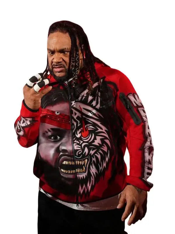 Jacob Fatu WWE RAW 2026 Red Wolf Jacket