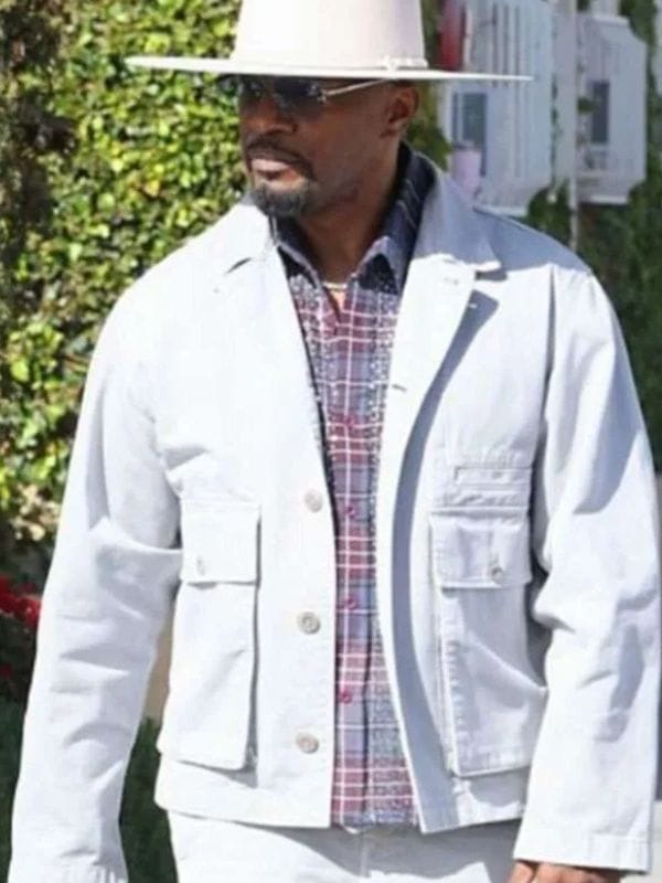 Jamie Foxx LA 2025 Jacket White