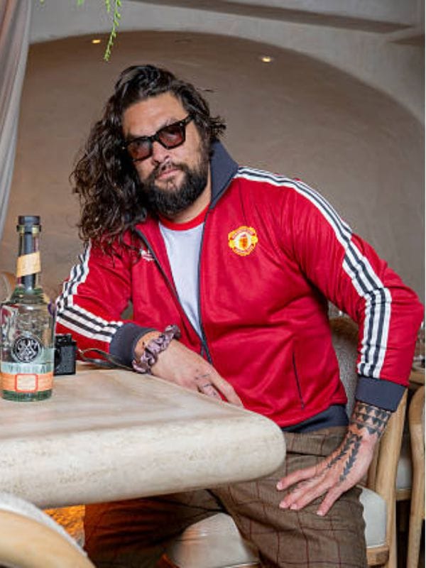 Jason Momoa Manchester United Track Jacket Red