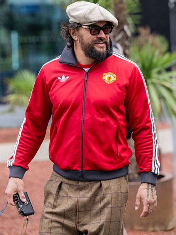 Jason Momoa Manchester United Track Jacket Red