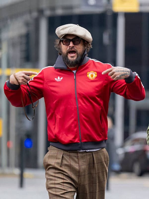 Jason Momoa Manchester United Track Jacket Red