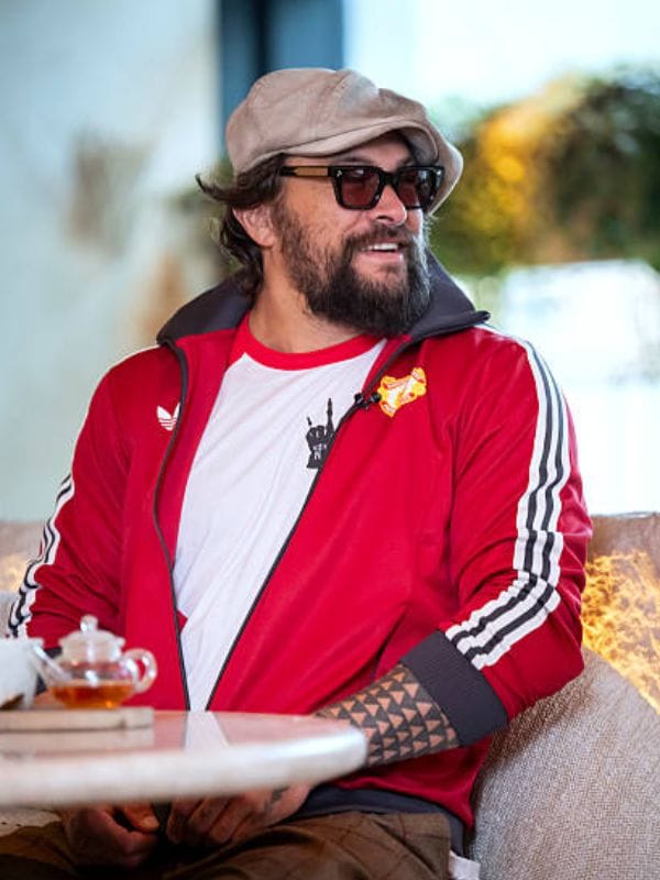 Jason Momoa Manchester United Track Jacket Red