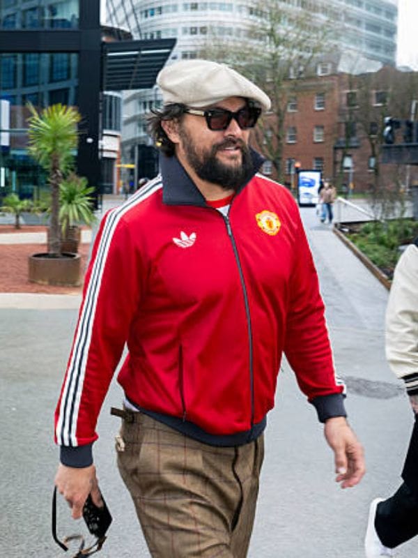 Jason Momoa Manchester United Track Jacket Red