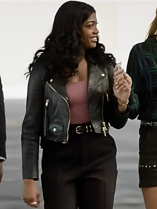Javicia Leslie High Potential Biker Leather Jacket Javicia Leslie High Potential Biker Leather Jacket