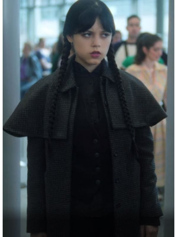 Jenna Ortega Wednesday S02 Checkered Coat Jenna Ortega Wednesday S02 Checkered Coat