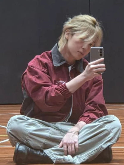 Jimin on Weverse 2026 Burgundy Jacket