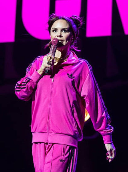 Eventim Apollo Joanne McNally Pinotphile Pink Jacket