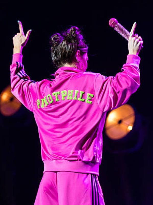 Eventim Apollo Joanne McNally Pinotphile Pink Jacket