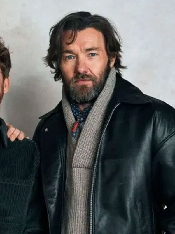 Joel Edgerton Train Dreams 2025 Leather Jacket Black