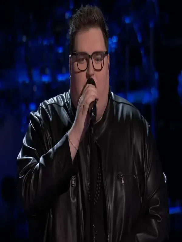Jordan Smith The Voice 2026 Black Leather Jacket