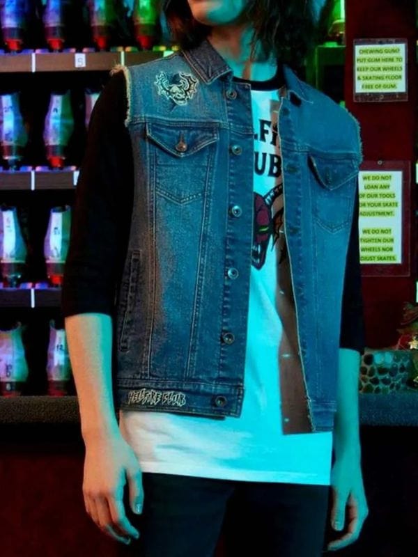 Joseph Quinn Stranger Things Demobat Slayer Vest Blue
