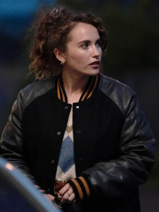 Julia Brown Karen Pirie S02 Varsity Jacket Black