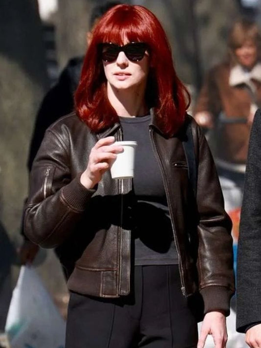 Karen Page Daredevil Born Again Brown Leather Jacket Karen Page Daredevil Born Again Brown Leather Jacket