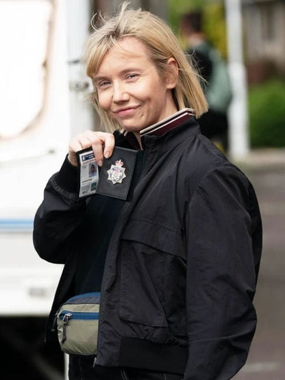 Karen Pirie S02 Lauren Lyle Bomber Jacket Black