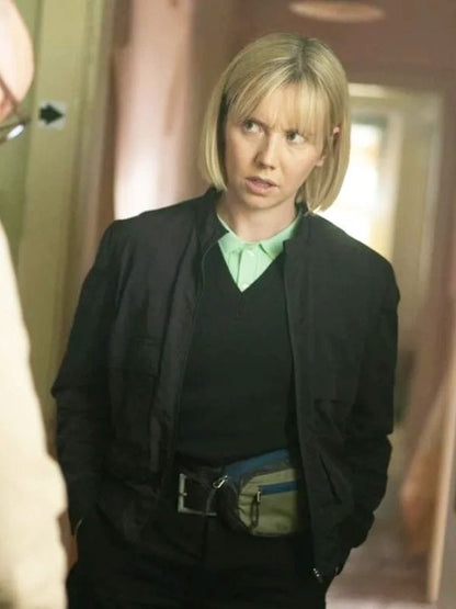 Karen Pirie S02 Lauren Lyle Bomber Jacket Black
