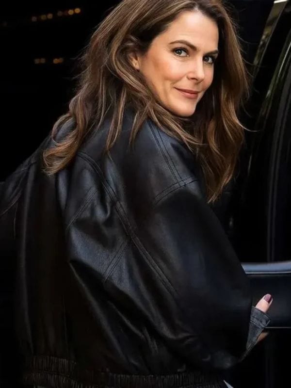 Keri Russell The Diplomat S03 Leather Jacket Black