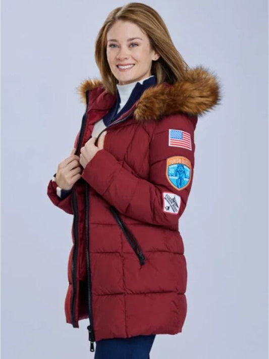 Kim Matula The Finnish Line Red Hooded Jacket