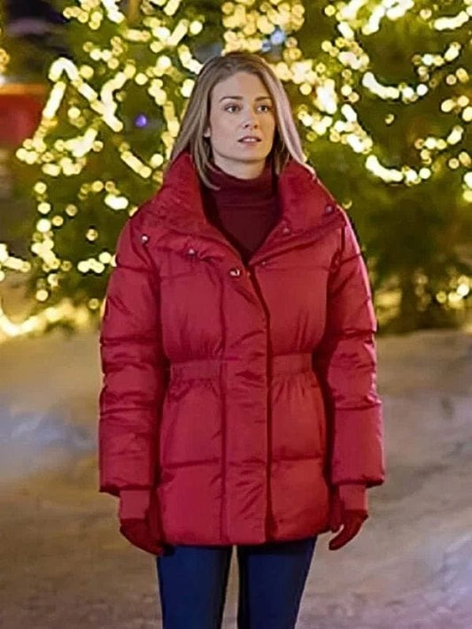 Kim Matula The Finnish Line Red Puffer Jacket