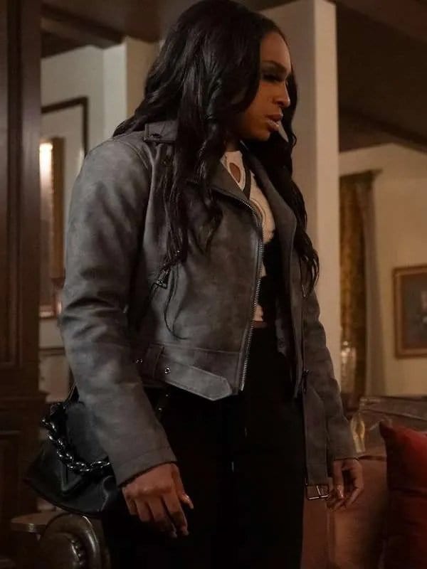 Kimmie Beauty in Black S01 Grey Suede Jacket