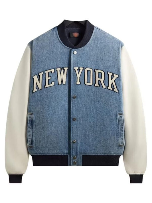 Marvin Kith x New York Knicks Denim Bomber Jacket