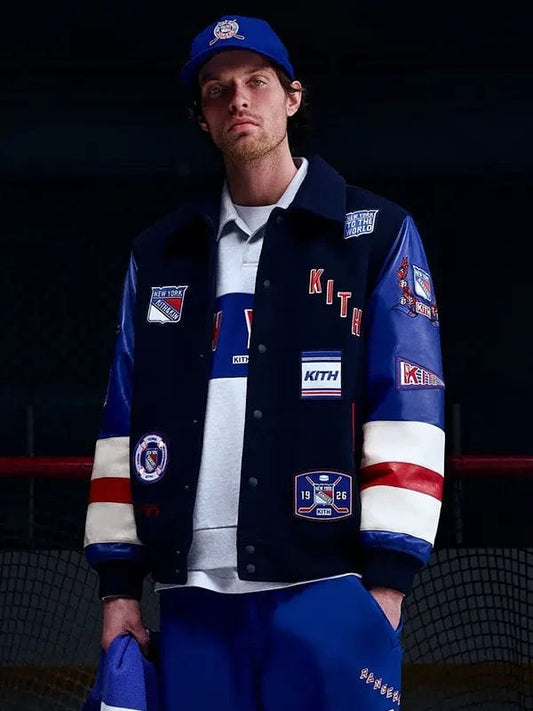 Kith x New York Rangers 1994 Stanley Cup Champions Bomber Jacket Kith x New York Rangers 1994 Stanley Cup Champions Jacket Blue