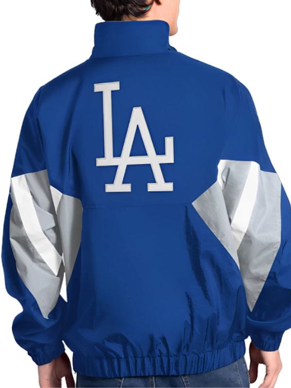 LA Dodgers Cooperstown Chief Half-Zip Jacket Blue