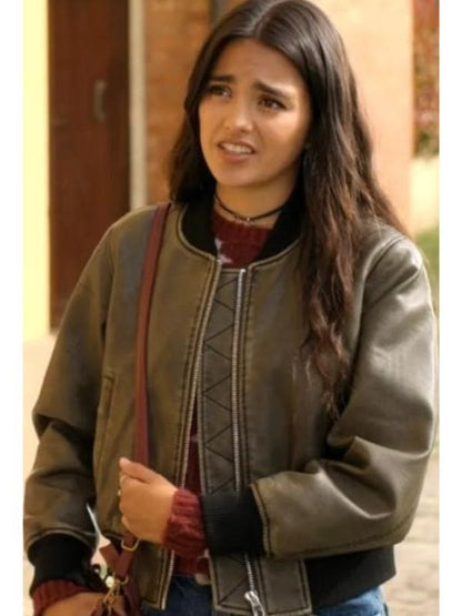La Dolce Villa 2025 Maia Reficco Leather Bomber Jacket La Dolce Villa 2025 Maia Reficco Leather Bomber Jacket