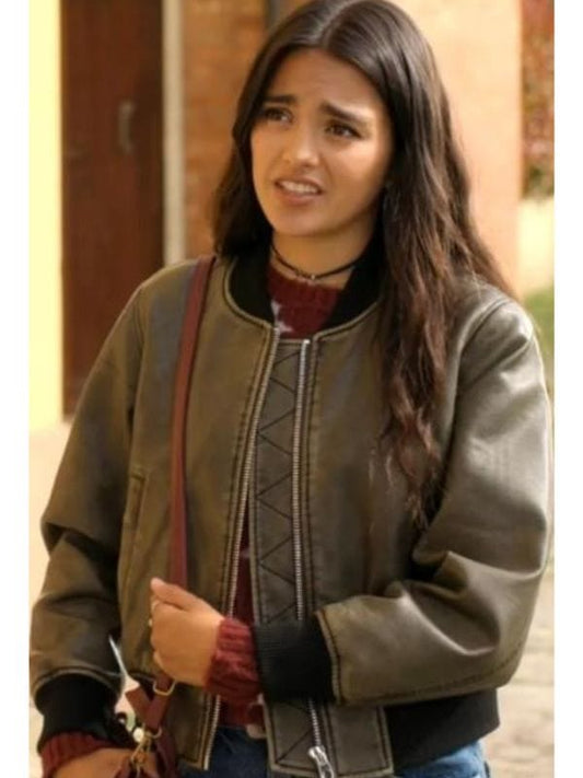 La Dolce Villa 2025 Maia Reficco Leather Bomber Jacket La Dolce Villa 2025 Maia Reficco Leather Bomber Jacket