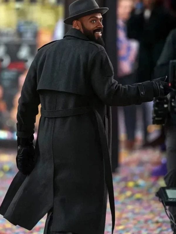 LaKeith Stanfield Play Dirty 2025 Black Coat