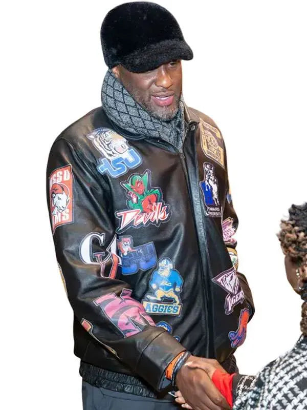 Lamar Odom Lakers Game 2026 Black Leather Jacket