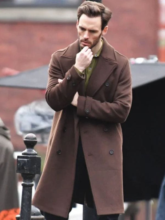 Lazarus S01 Sam Claflin Brown Coat