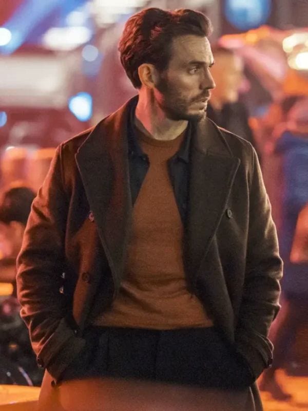 Lazarus S01 Sam Claflin Brown Coat