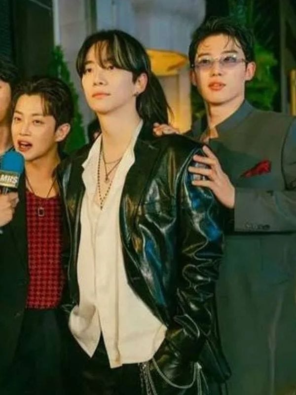 Lee Jun-ho Typhoon Family 2025 Leather Blazer Black