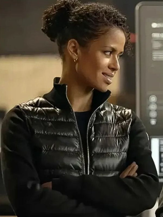 Gugu Mbatha-Raw Lift 2024 Abby Black Puffer Jacket