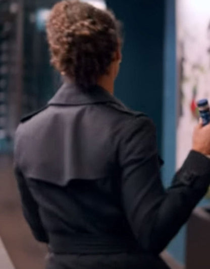 Abby Lift 2024 Gugu Mbatha-Raw Black Coat